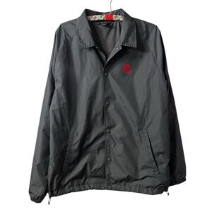 Nike SB Men’s Gray and Red Snap Windbreaker Size Small